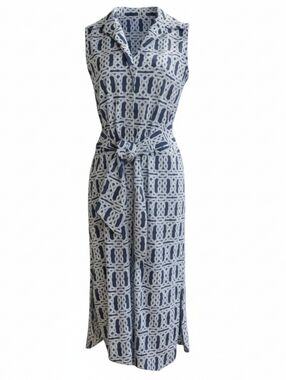 J. McLaughlin Orla Dress in a navy and white NWOT Size Medium